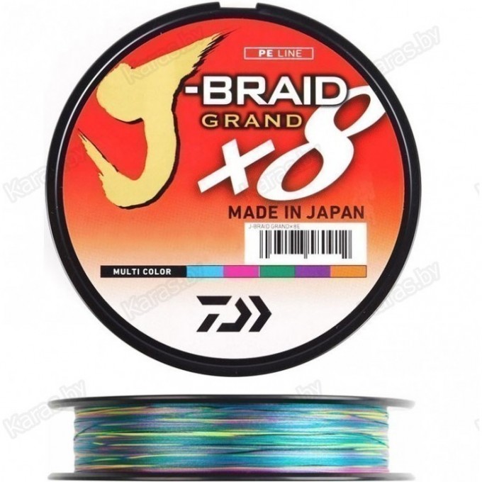 Шнур DAIWA J-BRAID GRAND X8E 300М 0,10ММ MULTI COLOR 12795-110RU